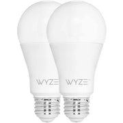 Wyze WLPA19V2-2PK LED 9.5W (60W Equivalent) White Smart Home Light Bulb, Dimmable 2 Pack