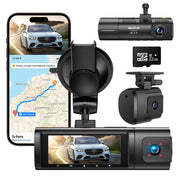Nexpow A17 Dash Cam Front and Rear, 4K/1080P Full HD Dash Camera with Built-in WiFi GPS, Super Night Vision, WDR, 24H Parking Mode, 32GB Card Included