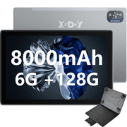 XGODY T10 10 inch 128GB ROM 6GB RAM Android 12 Quad-Core Tablet, Gray - 8MP Dual Camera
