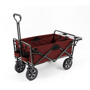 Mac Sports Folding Wagon with Tailgate and Table, Red