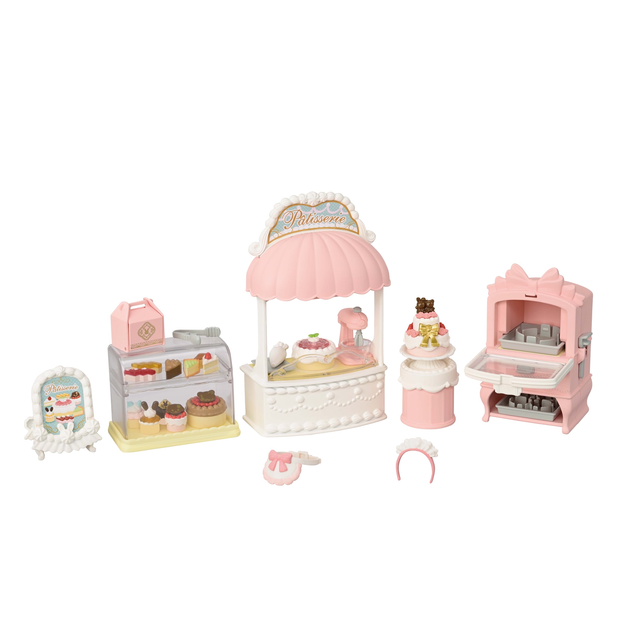Calico Critters Village Cake Shop Starter Set, Bakery Playset with