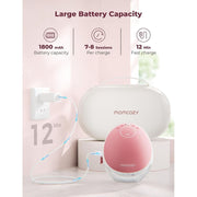 Momcozy M9 Hands Free Mobile Flow Double Breast Pump, App-Controlled Customizable Modes, 150ml Capacity, Cozy Red, Includes Storage Handbag