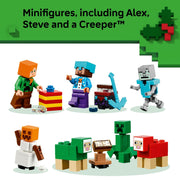 LEGO Minecraft Advent Calendar 2025, 24 Buildable Surprises, 8 Minifigures, Fold-Out Playmat, 300 Pieces, Ages 7+