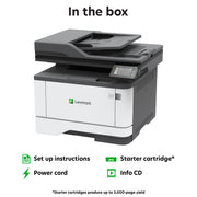 Lexmark MX431adn Monochrome Laser Multifunction Printer, 42 ppm, Automatic Duplex, Gigabit Ethernet, USB, 29S0200