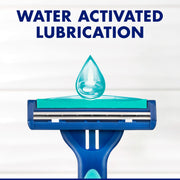 Gillette Sensor2 Plus Men's Disposable Razors, Twin Chromium-Coated Blades, Pivoting Head, Water-Activated Lubrastrip, Soft Ultragrip Handle, Light Blue, Pack of 21