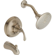 Kohler K-TS10275-4-BN Forte Sculpted Rite-Temp 1-Handle 1-Spray Tub and Shower Faucet in Brushed Nickel (Valve Not Included)