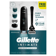 Gillette i7 Intimate Men's Premium Pubic Hair Trimmer with Intimate Razor, Body Hair Trimmer for Men Grooming Kit