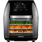 CHEFMAN RJ38-10-RDO-V2 Digital Air Fryer plus Rotisserie Dehydrator Oven Black 10L