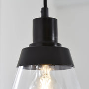Better Homes & Gardens BHS336179061013 Three Clear Glass Pendant Black, 3 A19 Bulb Included