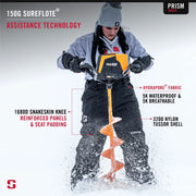 Striker Women's Prism Outdoor Ice Fishing Pants, Durable Breathable Waterproof with Sureflote Flotation, Black, Size 10, 62025