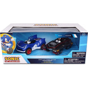 NKOK Sonic Transformed All-Stars Racing Pull Back Action Car Set, Sonic and Shadow, Blue and Black, 2-Pack