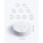 SITERWELL Smoke Detector, 10-Year Battery Operated, Photoelectric and Electrochemical Sensors, 85 dB Alarm, UL217-9th Edition Certified, Bilingual Voice Alerts, Pack of 4