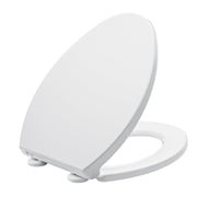 ROSYNEY Elongated Toilet Seat with Soft-Close Hinges, Quick-Release, Non-Slip Pads, White