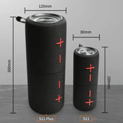 DCOWO 2-in-1 Split 40W Portable Bluetooth Speaker with IPX6 Waterproof, RGB Lights, 20-Hour Battery Life, Black, S11PLUS