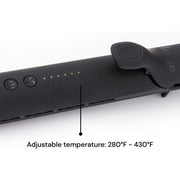 L'ange Hair Le Duo Grande 2-in-1 Curling Wand and Titanium Flat Iron Styler with 5.4-Inch Floating Plates and Adjustable Temperature
