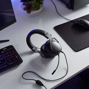 Onn. 100027825 Over-Ear Gaming Headset, 6ft Cable and Built-in Mic with Nano Receiver - Black