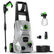 Rebelduck 4000 PSI Electric Pressure Washer, 2.6 GPM, 4-in-1 Adjustable Nozzle 0-120, Foam Cannon, 23 ft Hose, 35 ft Power Cord, Portable with Wheels, PW01GG