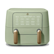 Beautiful 19090 9QT TriZone Air Fryer, Sage Green