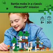 LEGO Minecraft First Night Adventure Building Toy, 301 Pieces, Multicolor, Ages 8+, Includes 7 Minifigures and Accessories, 6585539
