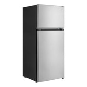 Vissani HVDR45PS Mini Refrigerator, 4.5 Cu Ft, 2-Door with Separate Freezer Compartment, Platinum Steel