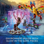 Lego Avatar Toruk Makto & Tree of Souls Building Set, 1212 Pieces, Multicolor, Includes Jake Sully and Neytiri Minifigures, Glow-in-the-Dark Pandora Scenes, 75574