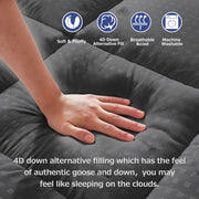 JUSTLET JUSTLETFGLGK Extra Thick King Mattress Topper, Cooling Mattress Pad Cover, 2