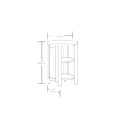 Better Homes & Gardens 434752 Springwood Caning Side Table, Light Honey Finish
