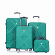 Tripcomp 2302-4Dark Green Luggage Sets 4 Piece Suitcase Set, Dark Green
