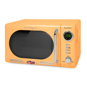Nostalgia NRMO7OR6A Retro Compact Countertop Microwave Oven - 0.7 Cu. Ft. - 700-Watts with LED Digital Display