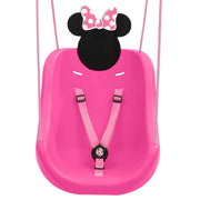 Delta Children Disney Minnie Mouse 2-in-1 Outdoor Swing for Babies and Toddlers, Full Bucket Seat, Pink