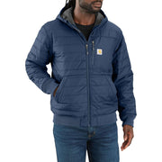 Carhartt Men's Gilliam Active Insulated Hooded Jacket, Rain Defender Water Repellent, Cordura Fabric, Wind Fighter Technology, Dark Blue, Large, 106543
