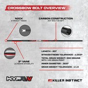 Killer Instinct HYPR-V Crossbow Bolts
