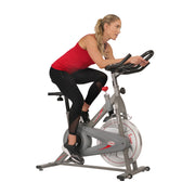 Sunny Health & Fitness Synergy Magnetic Indoor Cycling Bike, 30 lb Flywheel, Silent Belt Drive, Adjustable Seat & Handlebars, Tablet Mount, 275 lb Capacity, SF-B1879
