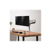 Tripp Lite Dual-Display Flex-Arm Monitor Mount, Aluminum, Clamp or Grommet, 13-34 Inch Screens, USB 3.0 and Audio Ports, DDR1732DAL