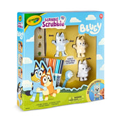 Crayola Scribble Scrubbies Deluxe Bluey Playset, 3 Count, Washable Markers and Stickers, Toddler Arts and Crafts Kit, Ages 3 and Up, 740245