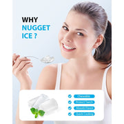 Aeitto Nugget Ice Maker Countertop Pellet Ice Machine, Soft Chewable Ice 40lbs/Day, Automatic Self-Cleaning, Stainless Steel, Gray, CB24MD