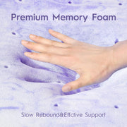 ONENICE 3-Inch Gel-Infused Memory Foam Mattress Topper, Breathable Swirl Foam, Twin Size, Purple