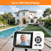 Look Look BABY Video Baby Monitor, 1080P HD Camera with Night Vision, 2.8 Inch IPS Screen, AI Cry and Face Detection, Two-Way Talk, Lullabies, Multi-Camera Support, Smart Watch Connectivity, Temperature Monitoring, LLBU2se