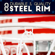Franklin Sports Over The Door Mini Basketball Hoop, Slam Dunk Approved Steel Rim, Shatterproof Backboard, Includes Ball and Pump, Indoor Basketball Set for Kids and Adults, 54271X