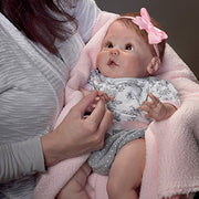 The Ashton-Drake Galleries So Truly Real Interactive Cooing Baby Doll by Sherry Miller, RealTouch Vinyl Skin, Fully Poseable, Cotton Outfit with Sweater, 03-02011-001