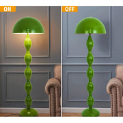 Elinkume Mushroom Floor Lamp, Modern Design, Green, 59 in Height, Integrated Dimmable LED, Foot Step Switch, LDD-MGD001GR