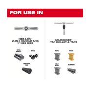 Milwaukee 49-22-5603 38PC Metric Tap & Die PACKOUT Set w/ Hex-LOK 2-in-1 Handle