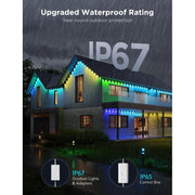 Govee Permanent Outdoor Lights Pro, 200ft, 120 RGBIC LED Multicolor String Lights, IP67 Waterproof, Smart App and Voice Control, H706C101