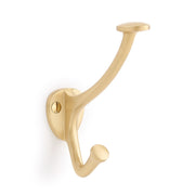 CAVILL BRASS DOUBLE HOOK - SATIN BRASS
