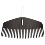 Fiskars Leaf Rake, Lightweight Aluminum Handle, 32 Flexible Resin Tines, 24 in. Head Width, 67 in. Length, Black and Orange, 1068952