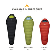 TETON Sports LEEF Ultralight Mummy Sleeping Bag, 30F Temperature Rating, Water-Resistant 40-Denier Polyester Ripstop Shell, Compression Sack Included, Short, Fire/Slate, 2210LSFRSL