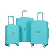Landisun Luggage Sets 3 Piece Lake Blue with Spinner Wheels
