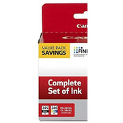 Canon 1287C008 2 Pack Ink Package with PG-243 Black, CL-244 Color Ink Cartridge