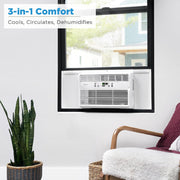 Midea MAW10R1BWT 10,000 BTU EasyCool Window Air Conditioner, Dehumidifier and Fan - Cool, Circulate and Dehumidify up to 450 Sq. Ft.