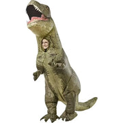 Rubies Jurassic World Inflatable T-Rex Costume, Adult One Size, Dark Green, Hooded Polyester, 1001553